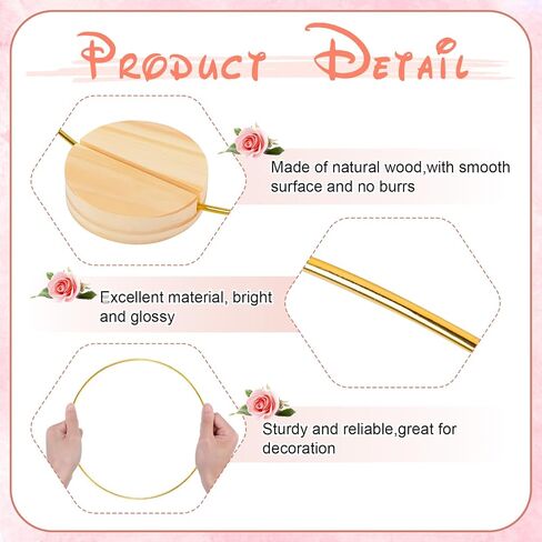 AOBOPLE 35 Pack Bamboo Floral Hoops, 7 Size Wooden Wreath Rings Multi-Size Wooden Hoops for DIY Wedding Table Decor Dream Catcher and Wall Hanging Crafts (3, 4, 5,6, 7,8 Inch) in Saudi Arabia