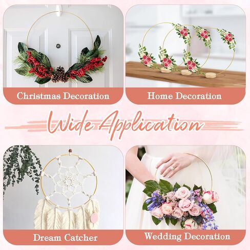 AOBOPLE 35 Pack Bamboo Floral Hoops, 7 Size Wooden Wreath Rings Multi-Size Wooden Hoops for DIY Wedding Table Decor Dream Catcher and Wall Hanging Crafts (3, 4, 5,6, 7,8 Inch) in Saudi Arabia
