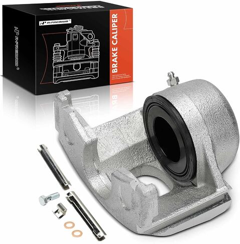 A-Premium Disc Brake Caliper Assembly Without Bracket Compatible with Ford F-150 F150 1986-1993, E-150 Econoline/E-150 Econoline Club Wagon 1986-1993, Bronco 1986-1993 - Front Right Passenger Side in Saudi Arabia
