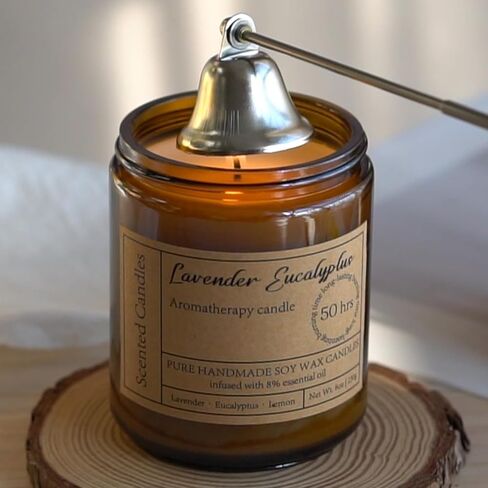 شموع اللافندر والأوكالبتوس للمنزل المعطرة - شموع العلاج العطري 8oz للاسترخاء وتخفيف التوتر والقلق المهدئ، هدايا الشموع المهدئة للنساء مثالية للاسترخاء في الحمام واليوجا والتأمل والشفاء in Kuwait