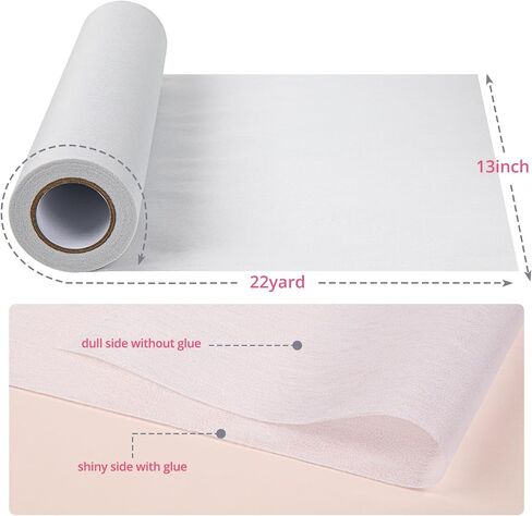 HTVRONT Light Weight Fusible Interfacing for Sewing - 13In*22Yard Non-Woven Interfacing Fabric for Sewing, Iron-on Interfacing for Crafting Quilting Sewing DIY Crafts Supplies in Saudi Arabia