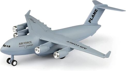 Diecast Metal Military Cargo Transport Airplane - 1:400 Scale Alloy Model Carrier Aircraft with Pullback Action, Lights and Sound in Saudi Arabia