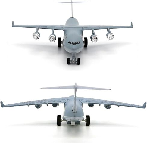 Diecast Metal Military Cargo Transport Airplane - 1:400 Scale Alloy Model Carrier Aircraft with Pullback Action, Lights and Sound in Saudi Arabia