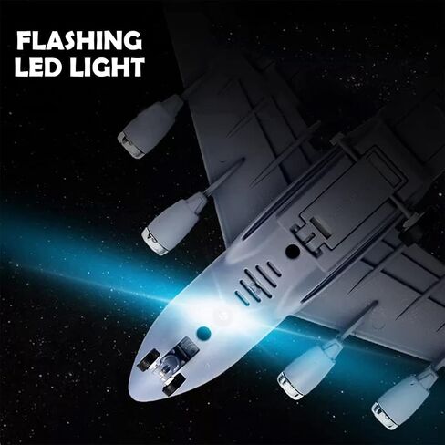 Diecast Metal Military Cargo Transport Airplane - 1:400 Scale Alloy Model Carrier Aircraft with Pullback Action, Lights and Sound in Saudi Arabia