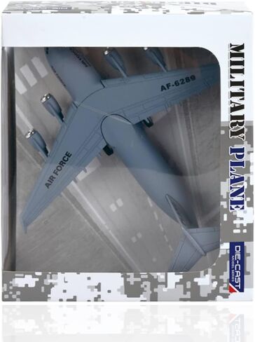 Diecast Metal Military Cargo Transport Airplane - 1:400 Scale Alloy Model Carrier Aircraft with Pullback Action, Lights and Sound in Saudi Arabia
