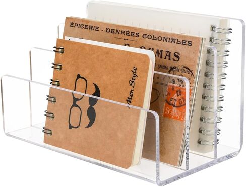 حامل ملفات أكريليك، منظم ملفات شفاف، منظم ملفات أكريليك للمكتب، حامل مجلد أكريليك مكون من 3 أقسام للمكتب والمنزل والمدرسة in Kuwait