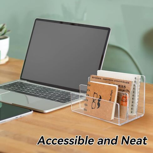 حامل ملفات أكريليك، منظم ملفات شفاف، منظم ملفات أكريليك للمكتب، حامل مجلد أكريليك مكون من 3 أقسام للمكتب والمنزل والمدرسة in Kuwait