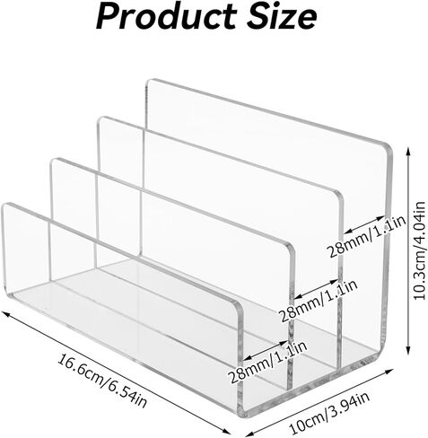 حامل ملفات أكريليك، منظم ملفات شفاف، منظم ملفات أكريليك للمكتب، حامل مجلد أكريليك مكون من 3 أقسام للمكتب والمنزل والمدرسة in Kuwait