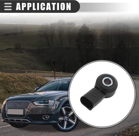 Motoforti Knock Sensor, Detonation Sensor, for Audi A8 Quattro 2012-2013, ABS Plastic, Metal, 030905377C, Black in Saudi Arabia