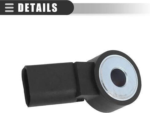 Motoforti Knock Sensor, Detonation Sensor, for Audi A8 Quattro 2012-2013, ABS Plastic, Metal, 030905377C, Black in Saudi Arabia