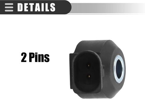 Motoforti Knock Sensor, Detonation Sensor, for Audi A8 Quattro 2012-2013, ABS Plastic, Metal, 030905377C, Black in Saudi Arabia