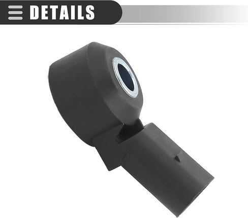 Motoforti Knock Sensor, Detonation Sensor, for Audi A8 Quattro 2012-2013, ABS Plastic, Metal, 030905377C, Black in Saudi Arabia