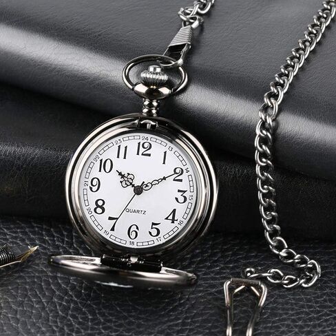 Udaney to My Dad Pocket Watch + Keychain Stone with Beautiful Box for Dad Gifts | Father's Day Gifts in Kuwait