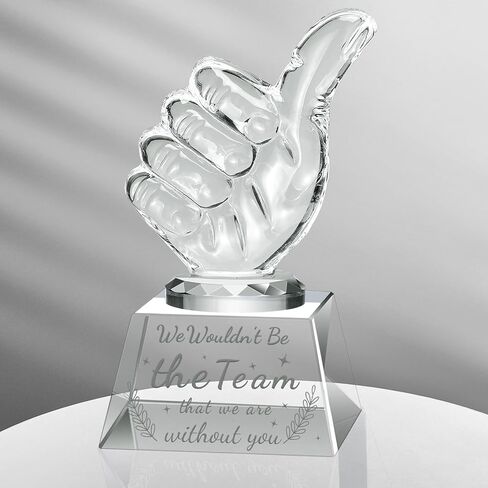 Appreciation Gift for Women Men Crystal Awards with Thumbs Up Thank You Gift for Christmas Gifts Retirement Leaving Farewell Gifts(Teamwork Gift) in Saudi Arabia