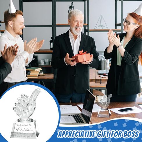 Appreciation Gift for Women Men Crystal Awards with Thumbs Up Thank You Gift for Christmas Gifts Retirement Leaving Farewell Gifts(Teamwork Gift) in Saudi Arabia