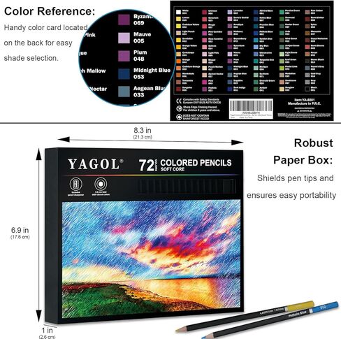 Colored Pencils 72 Count, Colored Pencils for Adult Coloring Books, Soft Core Adult Coloring Pencils, Professional Art Supplies for Artists, Color Pencil Set for Adults and Teens. in Saudi Arabia
