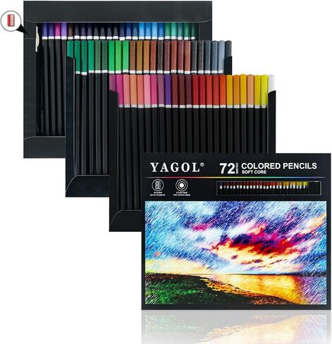 Colored Pencils 72 Count, Colored Pencils for Adult Coloring Books, Soft Core Adult Coloring Pencils, Professional Art Supplies for Artists, Color Pencil Set for Adults and Teens. in Saudi Arabia