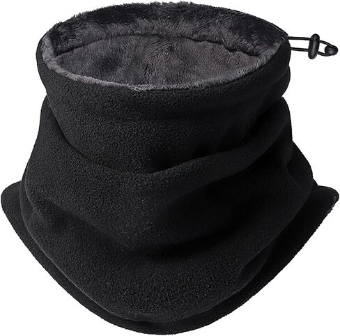 Acokac 【New Large Size】 Neck Warmer Gaiter Adjustable Soft Warm Winter Windproof Thick Fleece Lined Face Cover Mask in Saudi Arabia