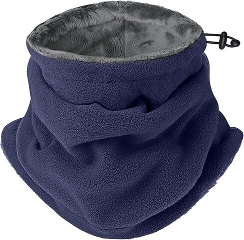 Acokac 【New Large Size】 Neck Warmer Gaiter Adjustable Soft Warm Winter Windproof Thick Fleece Lined Face Cover Mask in Saudi Arabia