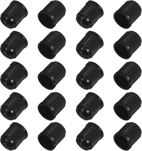 20PCS Tire Valve Stem Caps, Tire Valve Dust Caps Air Caps Cover with O Rubber Seal, Corrosion Resistant Auto Accessories Universal Stem Covers for Trucks Motorcycles Bicycles SUVs (Black) in Saudi Arabia