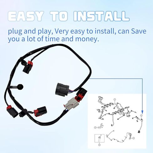 5148163AD 10-24 5.7L MDS Jumper Wiring متوافق مع 2010-2024 كرايسلر 300 5.7L، 2010-2024 دودج تشارجر/تشالنجر/رام 1500/دورانجو 5.7 لتر، 2010-2024 جراند شيروكي 5.7 لتر in Kuwait