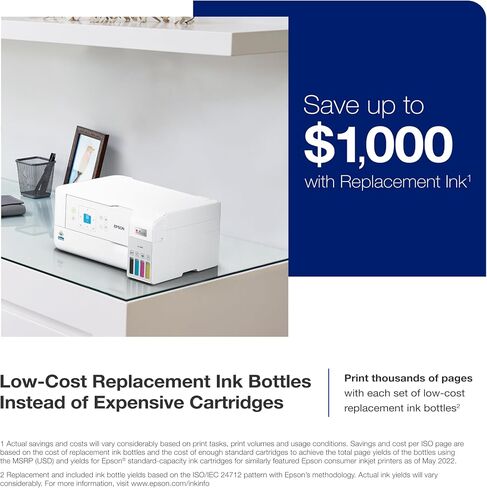 Epson EcoTank ET-2840 Wireless Color All-in-One Cartridge-Free Supertank Printer with Scan and Copy – The Fast Everyday Home Printer (Renewed) in Saudi Arabia