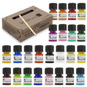 24 Jar Set of Pigment Paste for Epoxy Resin - Resin Pigment Paste - Mica Pigment Powder Paste - Thick Pigment Paste - Opaque Resin Pigment - Solid Epoxy Resin Dye - Epoxy Resin Color Pigment
