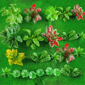 FOIMAS 100pcs Mini Model Plant Miniature Model Tree Flower Green Shrub for Fairy Garden Diorama Train Scenery Railway Sand Architecture Model Craft Supply