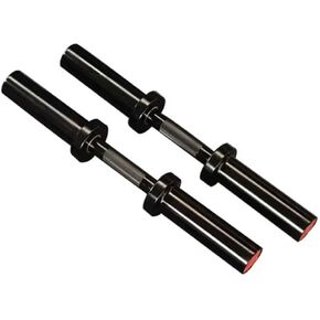 16" Olympic Dumbbell Handle Pair - Solid Adjustable Dumbbell Bars With Spring Collars 2'' Can Load(150LB/350LB), Suitable For Home Gym Exercise
