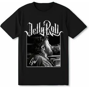 Jelly Music Roll Men and Womens Music Touring Shirts Casual Cotton Short Sleeve T Shirt Topsblack in Saudi Arabia