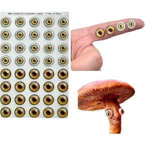 MS 15-11 20 Pairs in Green, Realistic Irises, Adhesive or Self-Adhesive 3D Resin Eyes, 11mm Wide, for use with Clay, Cold Porcelain, Polymer Clay, EVA, Felt, Fabric, Plaster, Paper, Ceramics