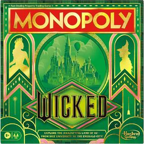 Monopoly Wicked Edition Board Game | Inspired by The Motion Picture | Ages 8+ | 2 to 6 Players | 30 Mins. | Family Games for Kids, Teens, and Adults