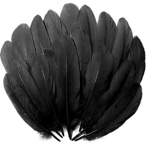 Lamar Feather Craft Goose Feathers 100pcs 5-7 inches Colorful Feathers for DIY Crafts Dream Catchers, Angel Wings and Wedding Party Christmas Home Decoration (Yellow)