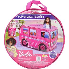 Barbie Camper Pop Up Play Tent – Large Princess Castle Tent for Girls | Folds for Easy Storage with Carrying Bag Included | Amazon Exclusive – Sunny Days Entertainment
