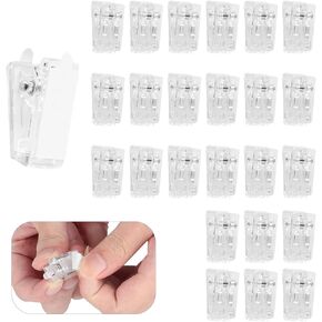 25 Pieces Self Adhesive Clips, Clear Tapestry Wall Hanging Clips, Sticky Clips, Wall Clips for Hanging, Wall Tapestry Clips, Photo Clips Spring Clips for Home Office Poster Photo Paper Clips