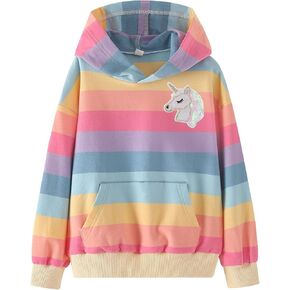 WELAKEN Unicorn Sweatshirts for Girls Toddler & Kids II Little Girl's Pullover Tops Sweaters & Hoodies
