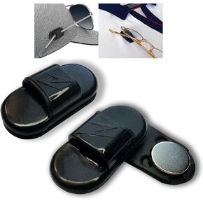 Eyeglass Holder Magnetic Clip – Magnetic Eyeglass Holders for Caps, Hats, and Clothing – Non-Slip Steel Grippers Magnetic Holder for Sunglasses, Reading Glasses – Easy Installation