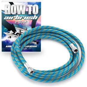 PointZero 6 ft. Braided Airbrush Air Hose 1/8 in. - 1/8 in. BSP