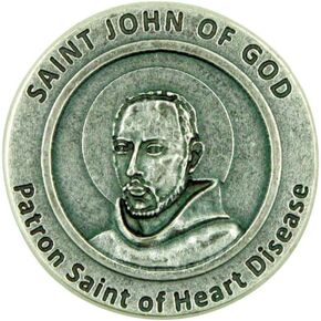 Patron Saint of Heart Disease St John of God Pocket Token with Prayer Back by Lumen Mundi