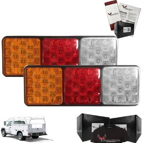 Eagle Lights 8002 Rubbolite Generation II LED Rear Module Replacement (2 light modules included). These lights have 4 x 4 Lenses, Rubber Housing and are 12V and 24V compatible. 2 Lights included.