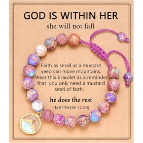 Silver/Gold Move Mountains-Mustard Seed Bracelet Catholic Christian Easter Christmas Birthday Gifts