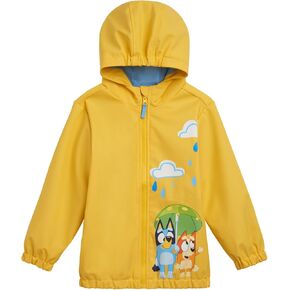 Bluey Zip Up Waterproof Rain Jacket Toddler to Little Kid Sizes (2T - 7-8)