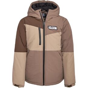 Volcom Boys' Ski Jacket - Full Zip Up Hooded Parka Boys Winter Jacket - Color-Blocked Heated Jacket for Boys (8-20)