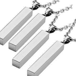 NationInFashion 4 x stainless bar necklace blank | bar stamping blank | stainless stamping blank| bar necklace stainless steel| stainless stamping bar