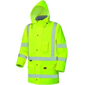 سترة أمان مبطنة شتوية مقاومة للماء بنسبة 100% من Pioneer V1150160U - أصفر/أخضر (2XL) in Kuwait