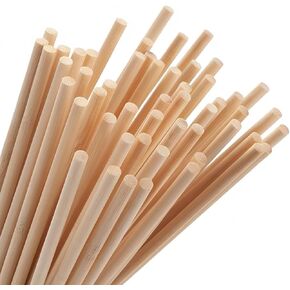 60Pcs Wooden Dowel Rods 1/4 x 12 Inch Bamboo Sticks Natural Wood Dowels Unfinished Hardwood Sticks for Craft and DIY Projects