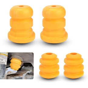 4 PCS Car Control Arm Bumper Shock Absorbing Pad, Lower Suspension Flexible Rubber Buffer Protector, Standard Replacement 15153958 15039397, Compatible with Cadillac Chevrolet GMC (Yellow)