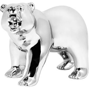 GG Grand General 48187 Matte Black Powder Coated Growling Bear Hood Ornament