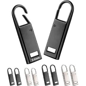 Zipper Pull Replacement Metal Zipper Handle Mend Fixer Zipper Tab Repair for Shoes Luggage Suitcases Bag Jacket (8 PCS)