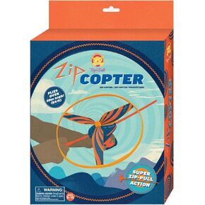Tiger Tribe: Zip Copter - Super Zip-Pull Action Flying Toy, Flies Up to 65' High, Soaring Propeller, Indoor or Outdoor Activity, Kids Ages 6+